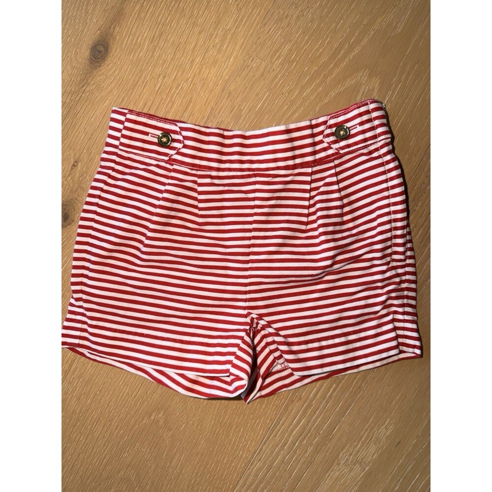 Janie and Jack Girls Red White High Waist Shorts 2t